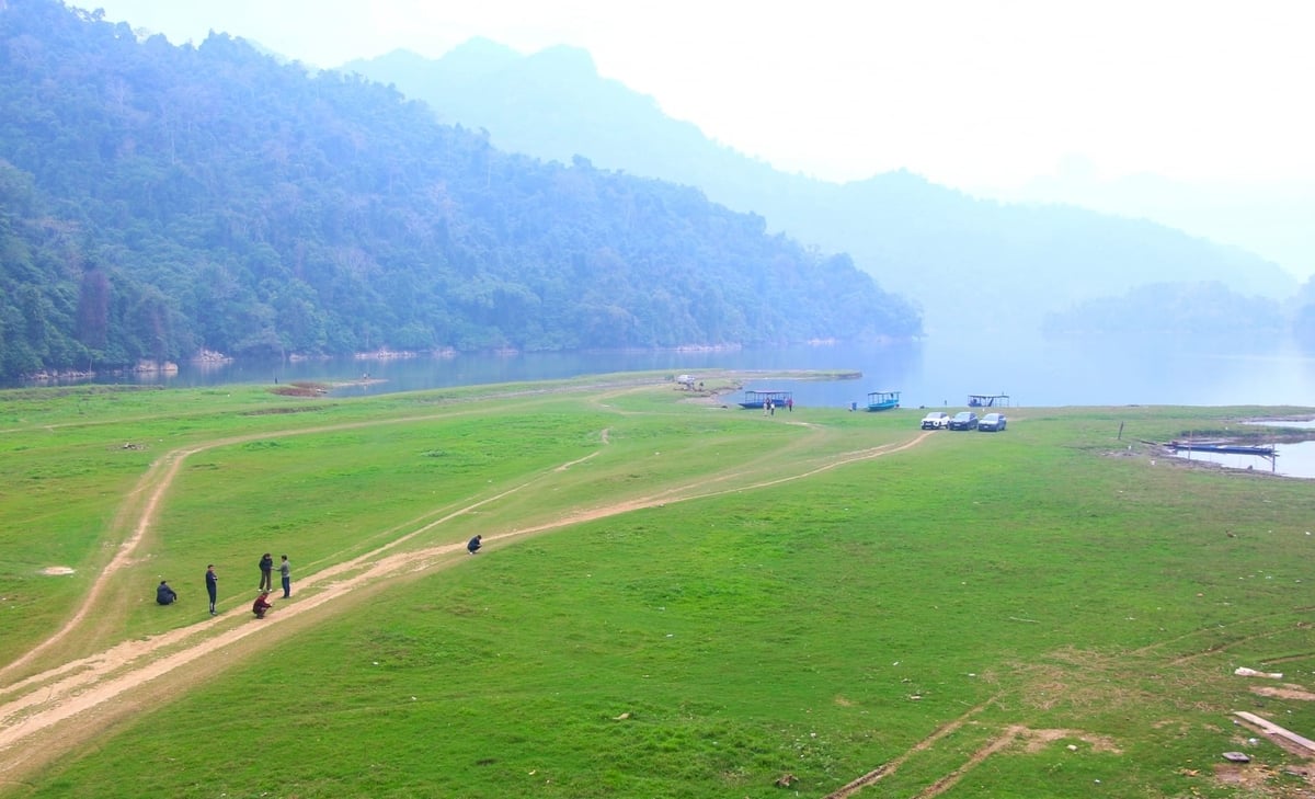 Khu vực sân bãi Lễ hội, thôn Bó Lù, xã Ba Bể, tỉnh Thái Nguyên - nơi sẽ diễn ra Hội Báo xuân 2026. Ảnh: Quang Linh.
