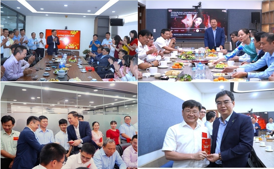 Gặp mặt tân niên và lì xì may mắn tại PVD Tech và PVD Well Services. Ảnh: PV Drilling.