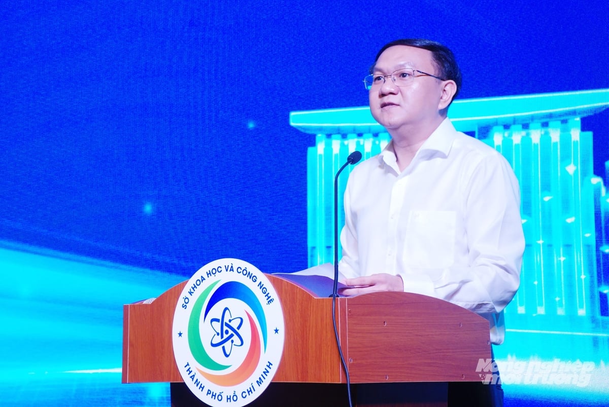 Ông Lâm Đình Thắng, Giám đốc Sở Khoa học và Công nghệ TP.HCM phát biểu tại hội nghị. Ảnh: L.Niệm.
