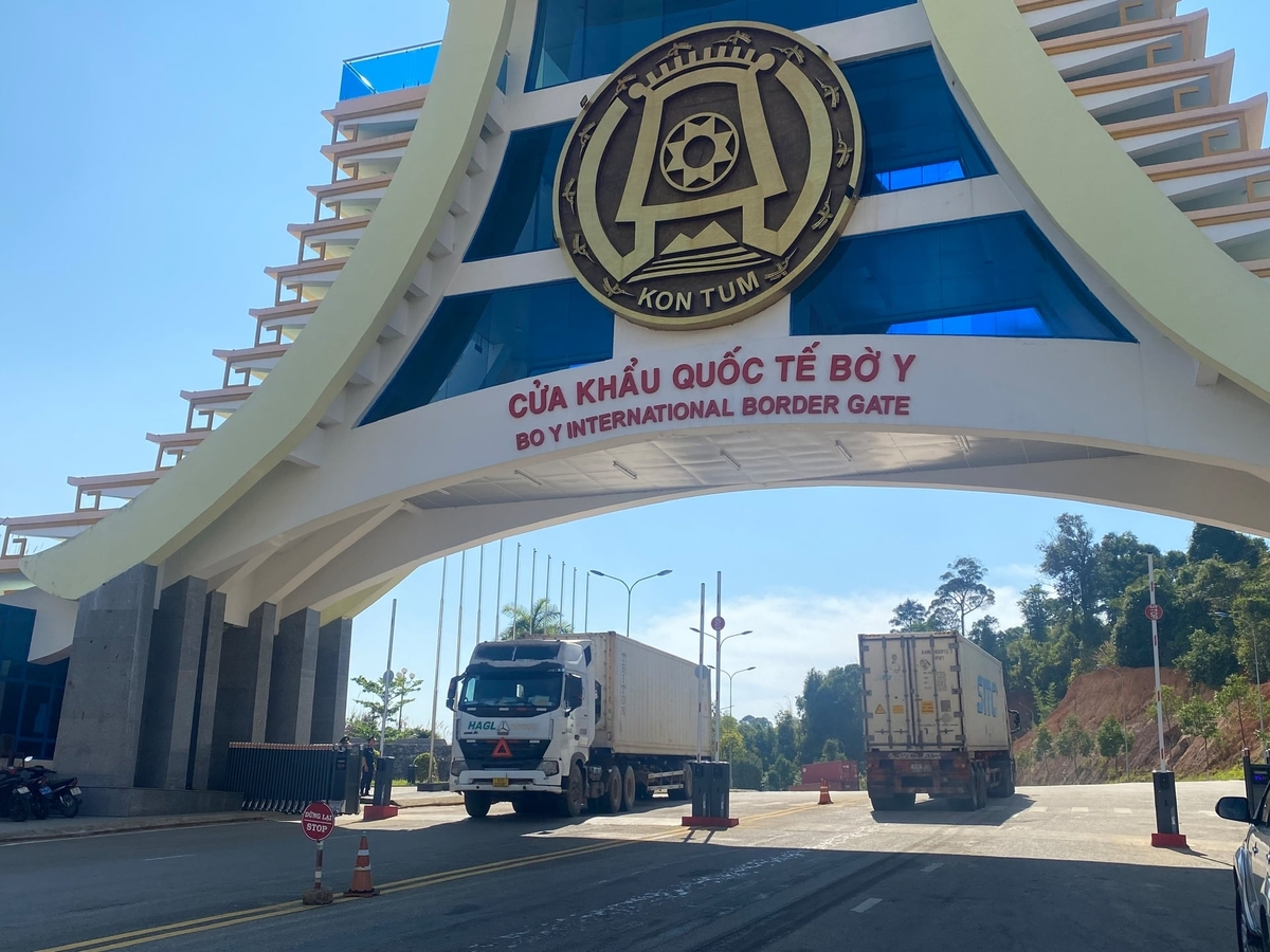 Khu vực cửa khẩu quốc tế Bờ Y. Ảnh: N.C.