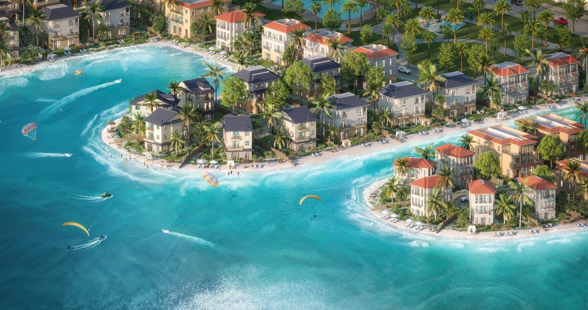 Vinhomes Green Paradise toạ lạc tại vị trí có ba mặt giáp biển và một mặt tựa rừng dự trữ sinh quyển. Ảnh: Vinhomes.
