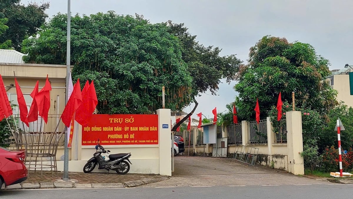 Trụ sở UBND Phường Bồ Đề, TP Hà Nội. Ảnh: ĐH. 