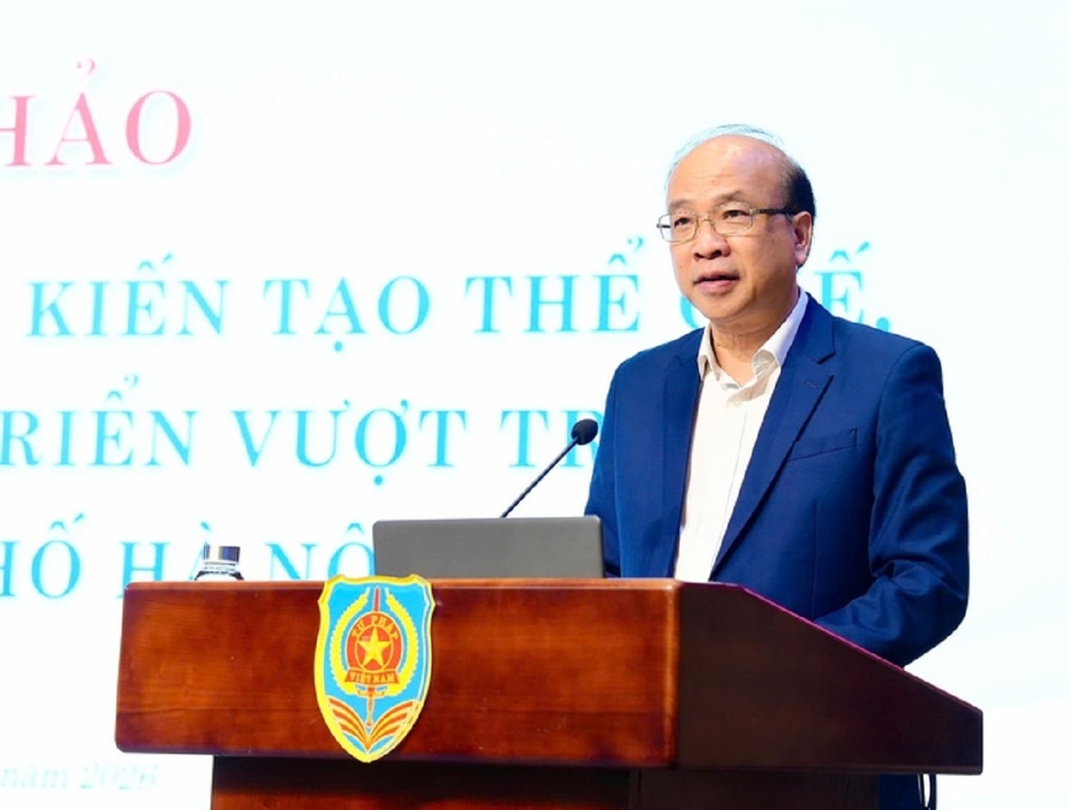 Thứ trưởng Bộ Tư pháp Phan Chí Hiếu phát biểu tại Hội thảo. Ảnh: Phạm Linh.