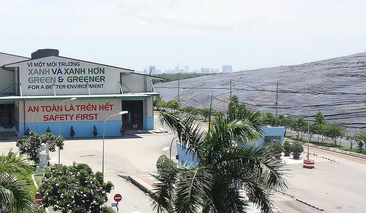 Một góc Khu liên hợp xử lý chất thải rắn Đa Phước (xã Hưng Long, TP.HCM) do Công ty TNHH Xử lý Chất thải Việt Nam làm chủ đầu tư. Ảnh: Tường Tú.