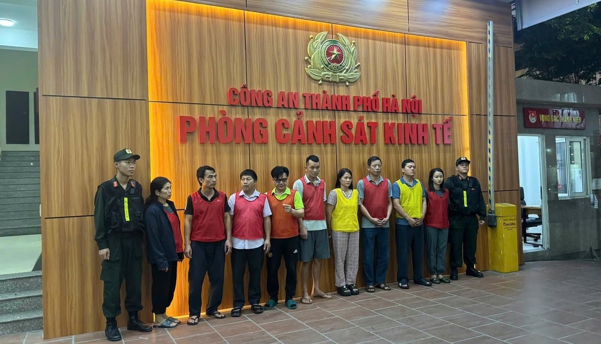 Các đối tượng trong vụ án. Ảnh: Công an Hà Nội.