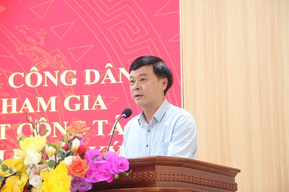  Phó Bí thư Thường trực Đảng ủy phường Tương Mai Nguyễn Tri Phương phát biểu kết luận hội nghị. Ảnh: Mai Đan.