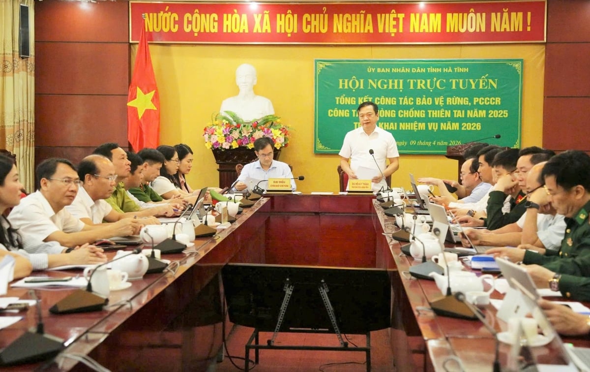 Hà Tĩnh tổng kết công tác PCCCR năm 2025, triển khai nhiệm vụ năm 2026 ngay trong thời điểm 'lá phổi xanh' oằn mình chống chọi nắng nóng. Ảnh: T.Nga.