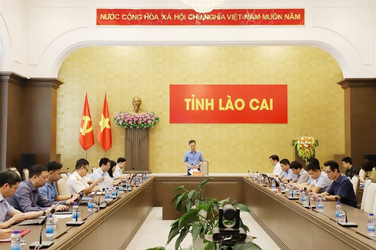 Quang cảnh Hội nghị rà soát kế hoạch thu tiền sử dụng đất 2026 của tỉnh Lào Cai. Ảnh: laocai.gov.vn