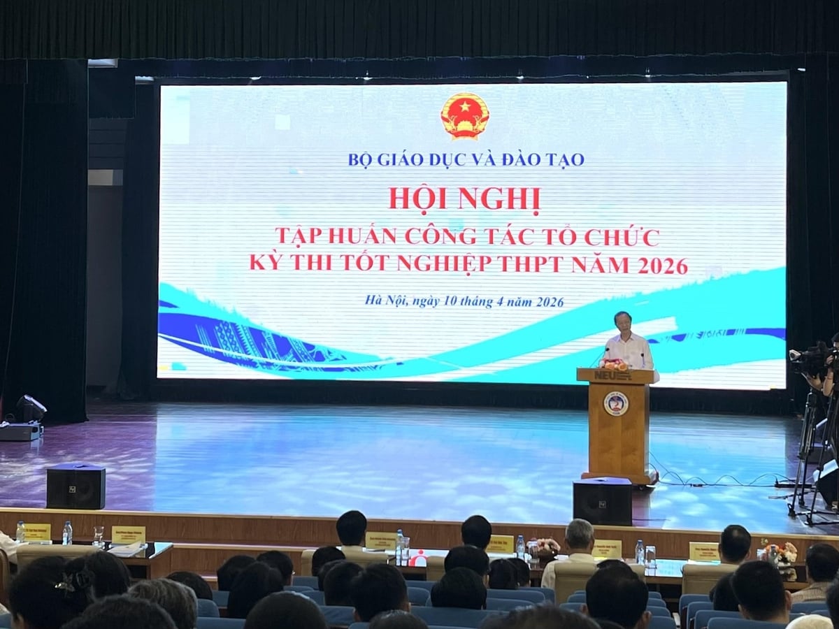 Hội nghị nhằm quán triệt quy chế, thống nhất quy trình nghiệp vụ cho cán bộ chủ chốt toàn quốc, đảm bảo kỳ thi diễn ra an toàn, nghiêm túc và đúng quy định. Ảnh: Thu Trang.
