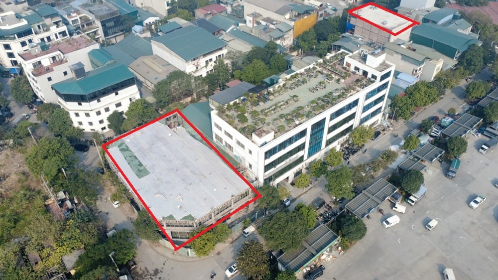 Tại thời điểm tháng 2/2026, nhiều công trình được khởi công xây dựng mới (hình bôi đỏ). Ảnh: Phạm Thiệu.