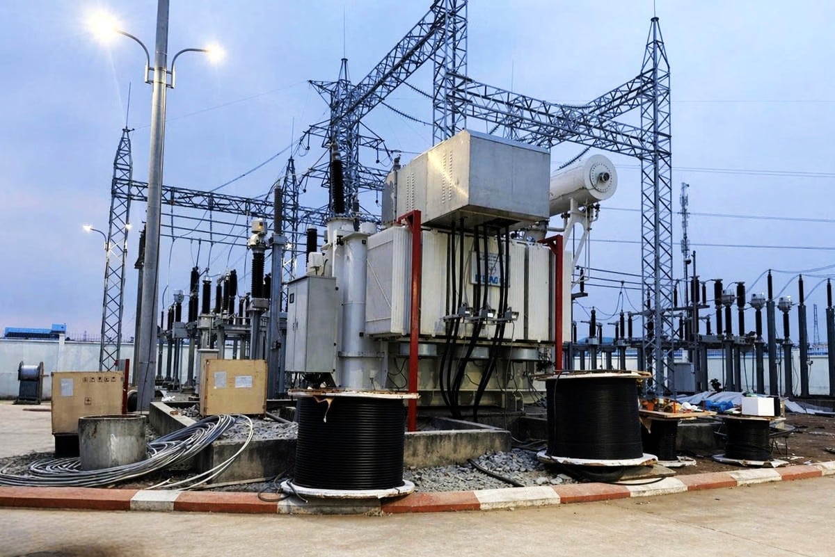 Công trình lắp máy 2 - 40MVA của Trạm biến áp 110kV Vĩnh Quang đóng điện ngày 21/4/2026. Ảnh: EVNSPC.