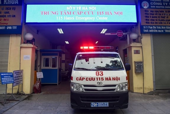 Trung tâm Cấp cứu 115 Hà Nội đảm bảo công tác cấp cứu. Ảnh: SYT.