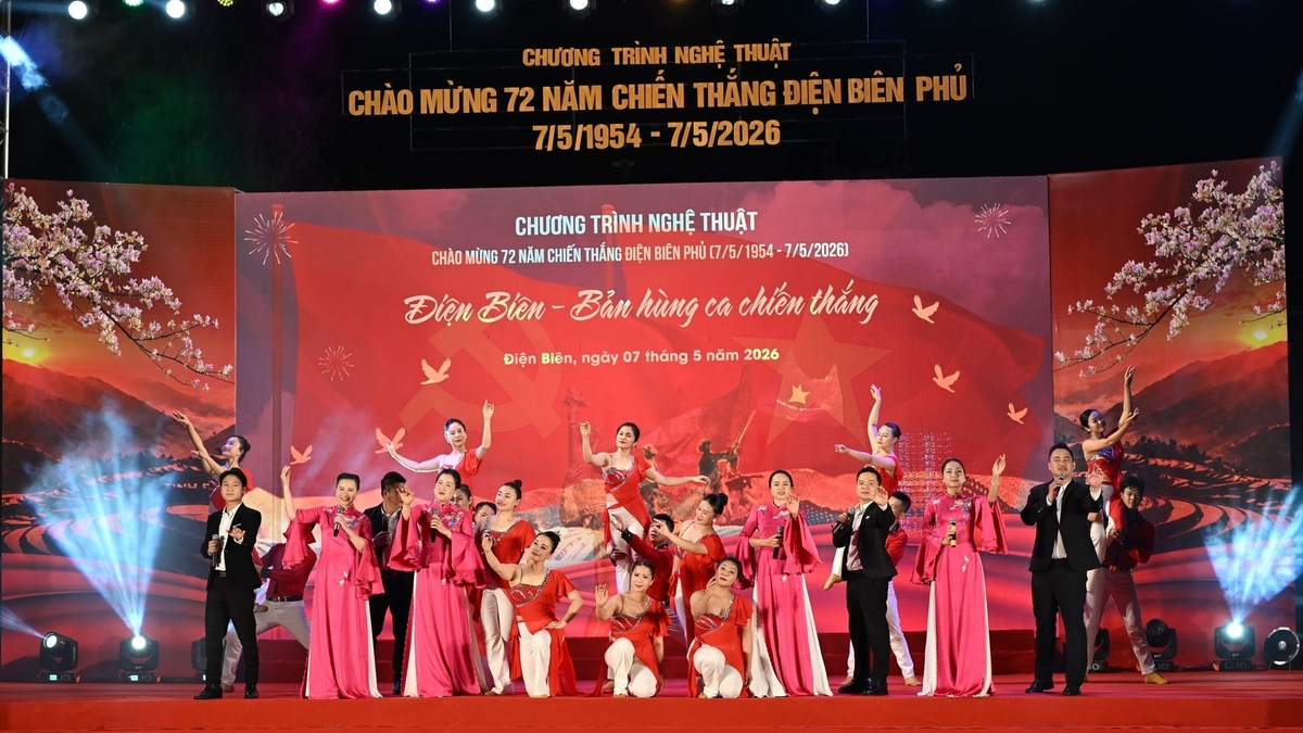 Những tiết mục nghệ thuật được dàn dựng công phu góp phần lan tỏa niềm tự hào dân tộc và tinh thần Điện Biên Phủ bất diệt. Ảnh: An Nhiên.