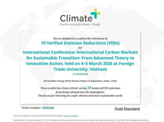 The organizers purchased Gold Standard carbon credits to offset the conference’s greenhouse gas emissions, with 10 verified emission reductions (VERs) acquired. Photo: Courtesy of the organizers.
