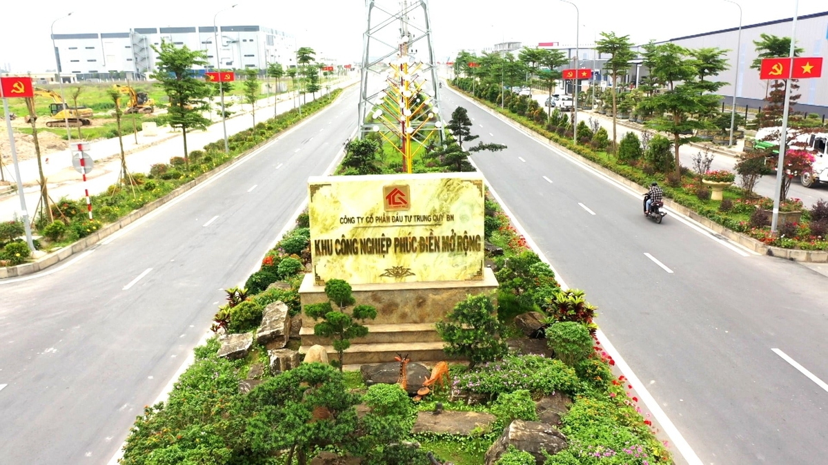 KCN Phúc Điền xây dựng với phương châm khu công nghiệp xanh, khu công nghiệp sinh thái. Ảnh: Trần Văn.