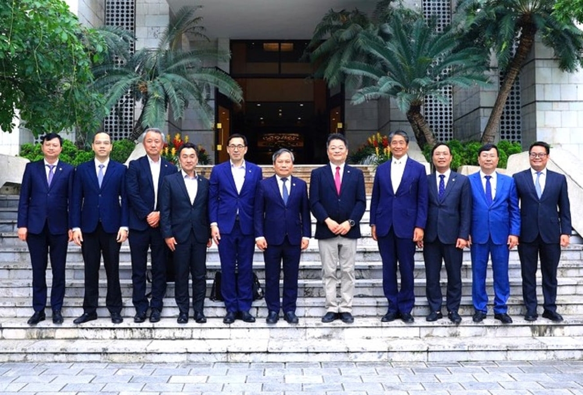 Chủ tịch UBND thành phố Hà Nội Vũ Đại Thắng bày tỏ vui mừng khi mối quan hệ Việt Nam - Nhật Bản liên tục được củng cố. Ảnh: Phạm Linh.