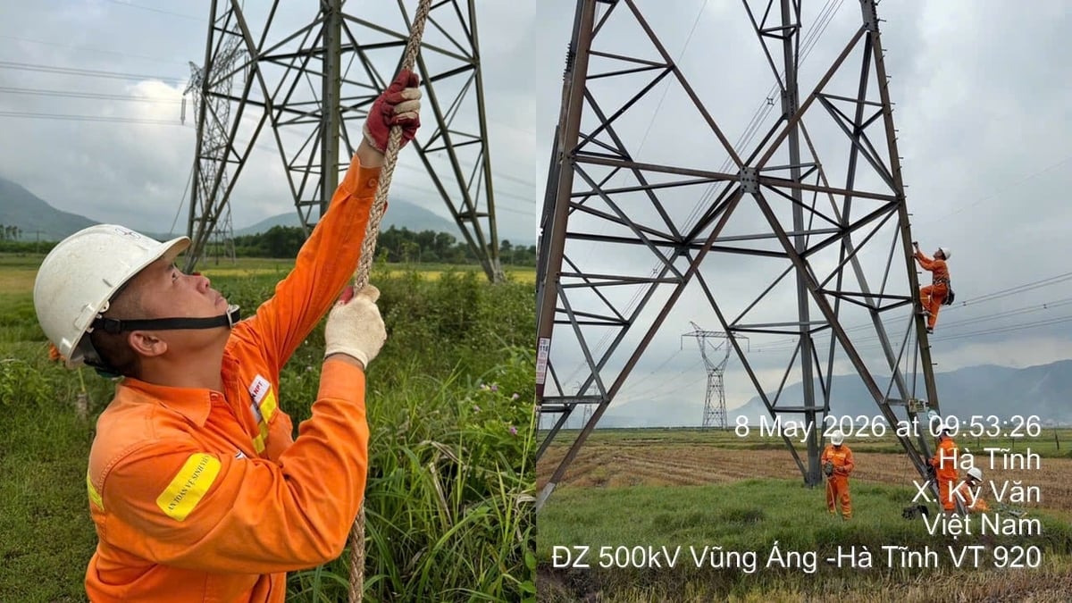 TTĐ Ninh Bình tham gia hỗ trợ thi công tại vị trí 921. Ảnh: Xuân Điền.