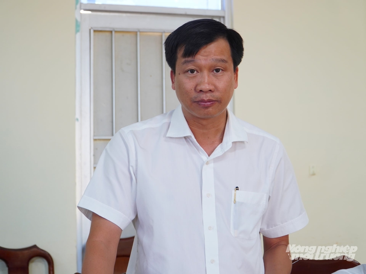 Ông Mai Lý Tưởng – Chủ tịch UBND xã Hòa An nhấn mạnh vai trò của việc liên kết bao tiêu lúa gạo trong việc nâng cao hiệu quả sản xuất nông nghiệp trên địa bàn. Ảnh: Kim Anh.
