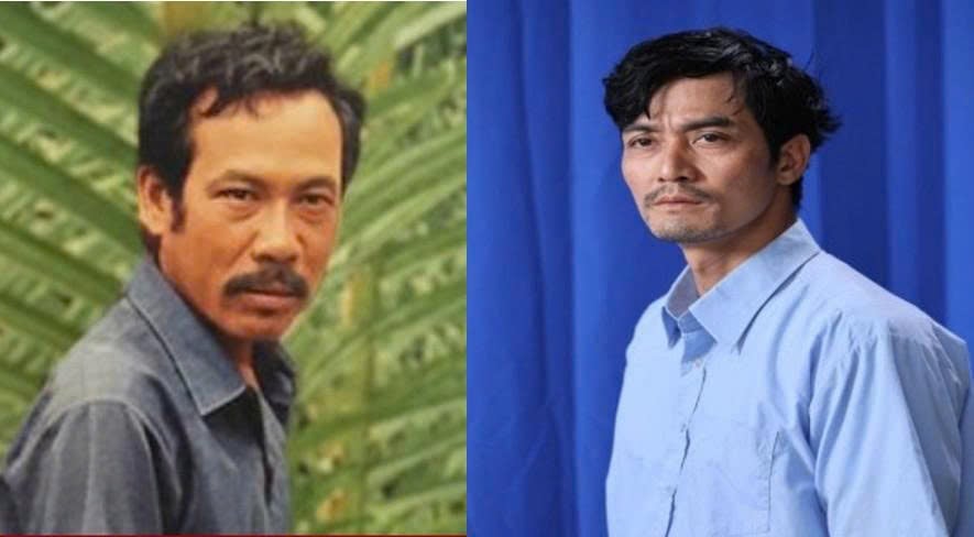 Ngô Thành Tá (bên phải) sẽ hóa thân thành nhân vật Hai Thế (Tám Thậm hay Hai Râu, nguyên mẫu là Anh hùng LLVTND Trần Phương Thế - bên trái). Ảnh: Đoàn phim cung cấp.