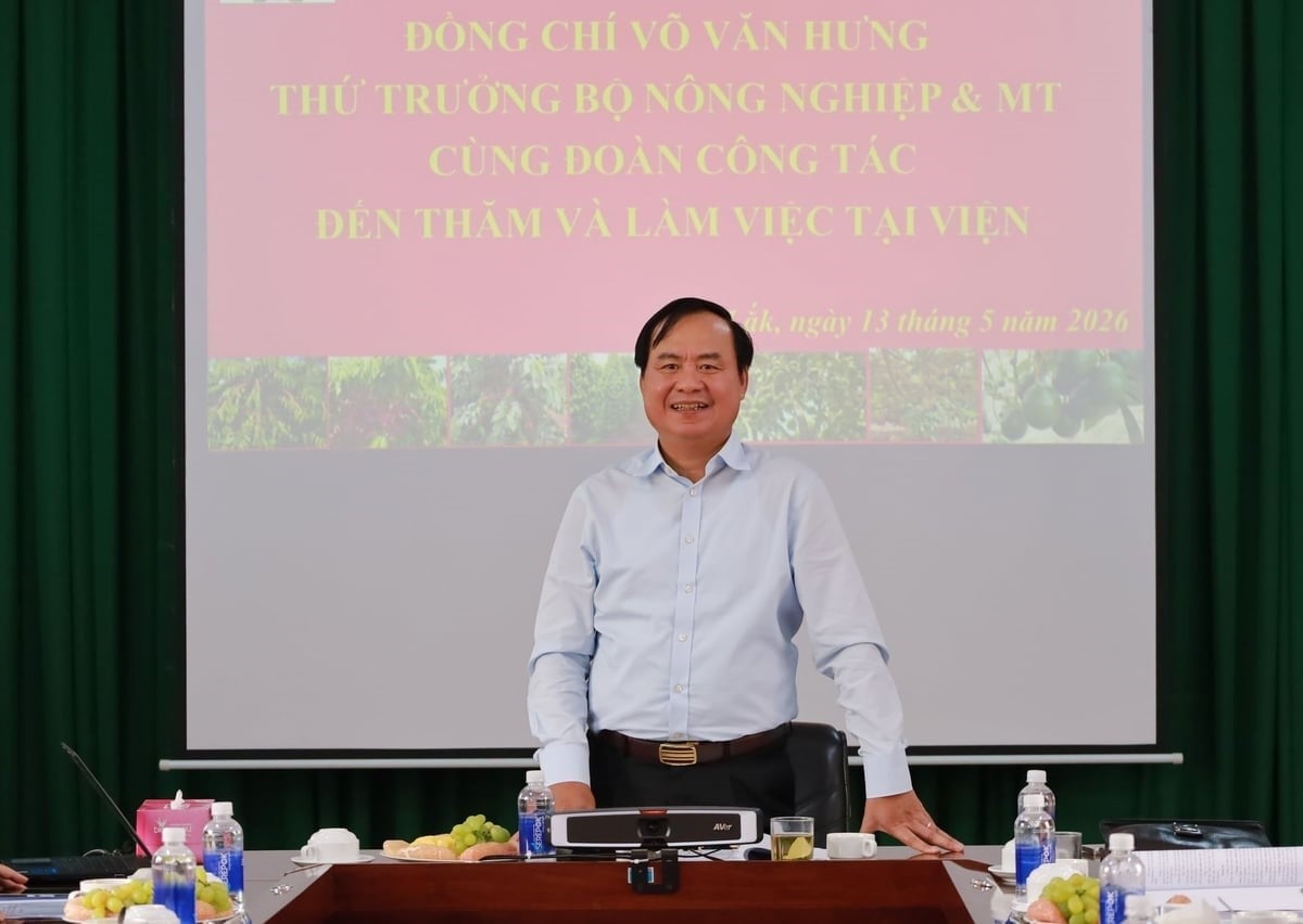 Deputy Minister of Agriculture and Environment Vo Van Hung and his delegation held a working session with WASI. Photo: Phuong Chi.