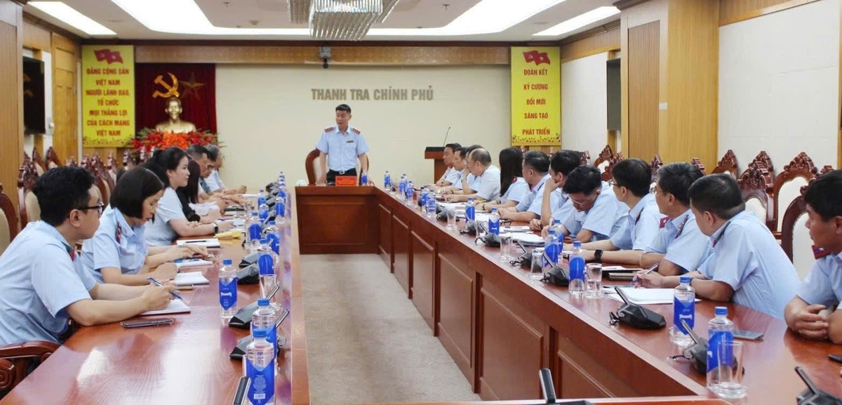 Toàn cảnh buổi công bố quyết định thanh tra. Ảnh: PH.