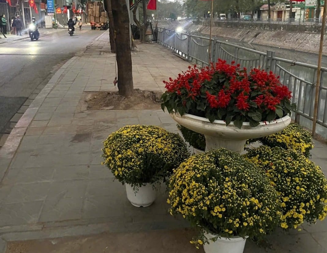 Điểm đen rác thải trên phố Trần Đại Nghĩa, Tổ dân phố 16 Trương Định cũ (phường Tương Mai), nay đã được xóa bỏ, thay vào đó là vỉa hè sạch sẽ, thông thoáng với nhiều cây xanh. Ảnh: NDCC. 