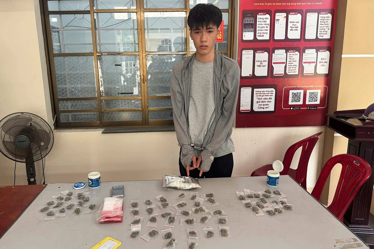 Trương Tiến Phương Huy cầm đầu đường dây cung cấp cần sa cho quán bar Revo. Ảnh: Công an TP.HCM.