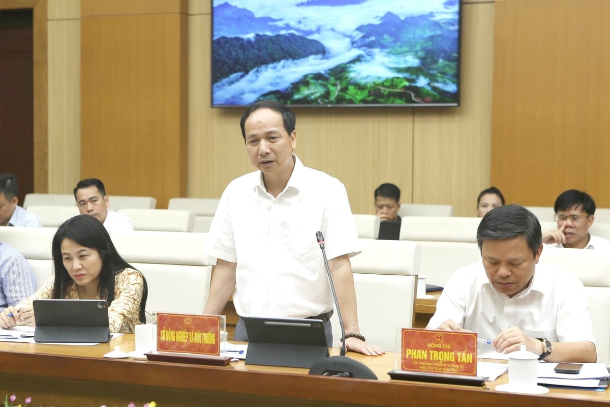 Giám đốc Sở Nông nghiệp và Môi trường tỉnh Phú Thọ Nguyễn Huy Nhuận phát biểu. Ảnh: Khương Trung.