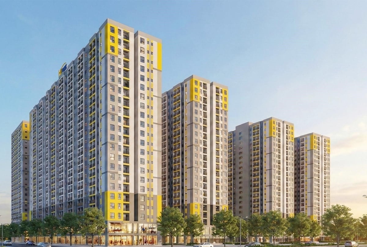 Phối cảnh Dự án Khu nhà ở phức hợp cao tầng. Ảnh: Tập đoàn Bcons.