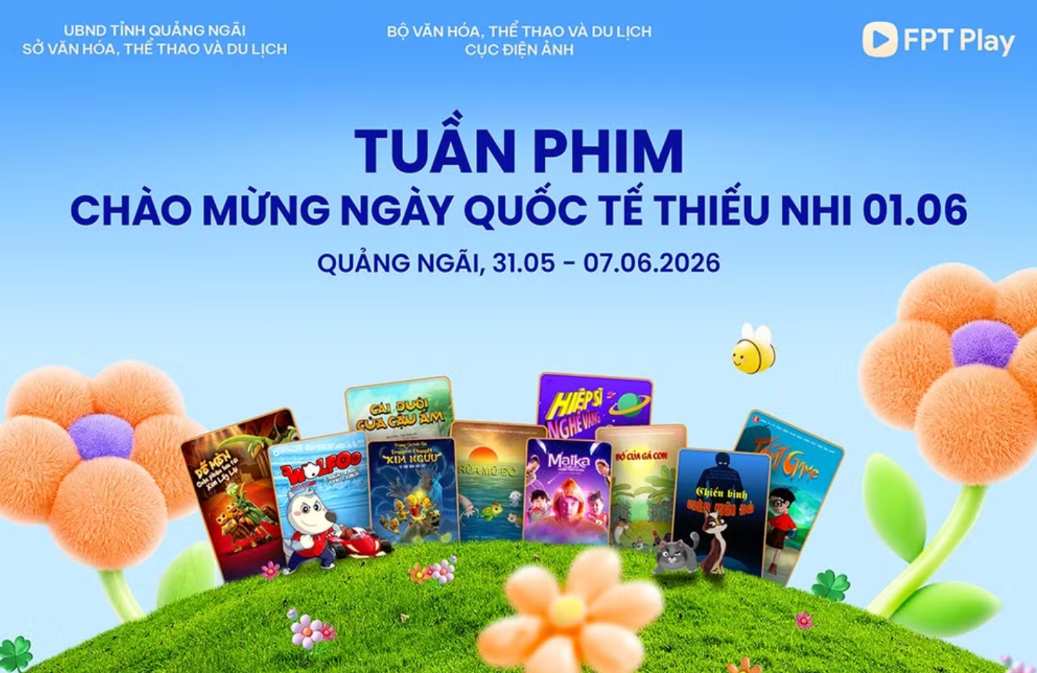 Tuần phim Chào mừng Ngày Quốc tế Thiếu nhi 1/6 với nhiều bộ phim đặc sắc. Ảnh: Cục Điện ảnh