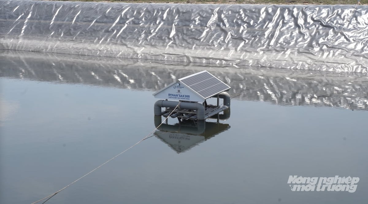 Smart devices are being applied to support environmental monitoring in shrimp farming. Photo: Minh Dam.