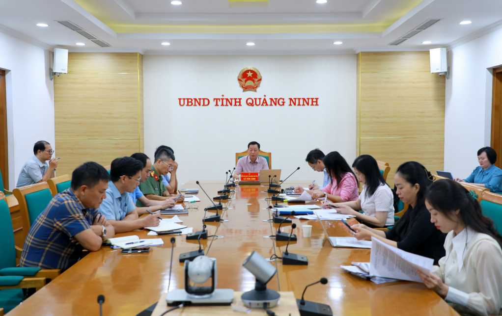 Phó Chủ tịch UBND tỉnh Quảng Ninh Lê Văn Ánh chủ trì cuộc họp. Ảnh: Báo Quảng Ninh. 