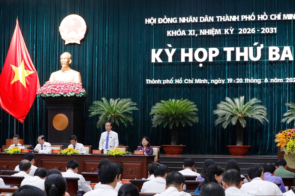 Khai mạc kỳ họp thứ ba HĐND TP.HCM khóa XI, nhiệm kỳ 2026 - 2031. Ảnh: Nguyễn Thủy.