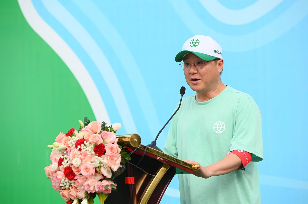 Ông Kim Beomchang, Giám đốc Điều hành Khối Đổi mới Nhân sự của Lotte Mart Hàn Quốc. Ảnh: Tùng Đinh.