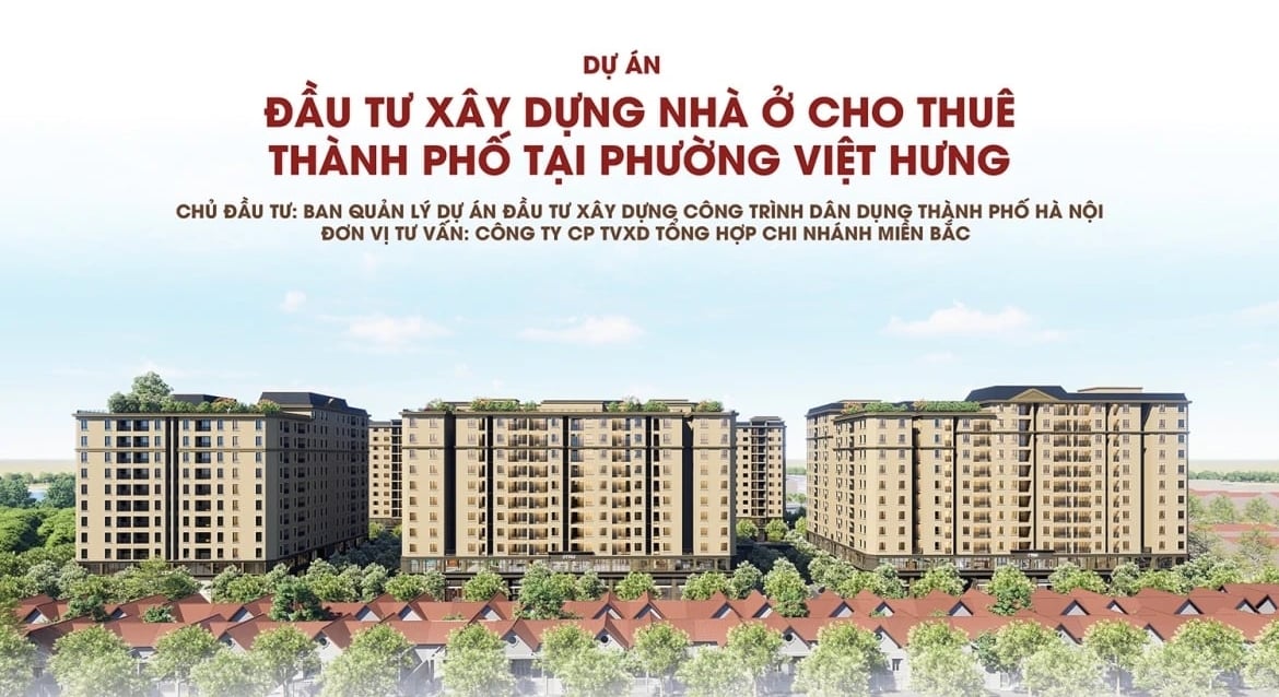 Dự án đầu tư xây dựng nhà ở cho thuê TP Hà Nội tại phường Việt Hưng.