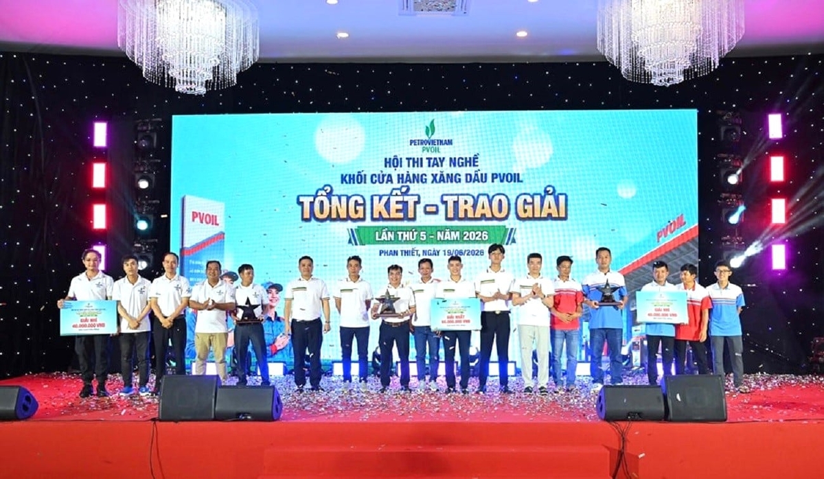 Hội thi tay nghề khối CHXD PVOIL 'Đội bán hàng giỏi' lần thứ 5 năm 2026 không chỉ tìm ra những tập thể xuất sắc nhất mà còn tiếp tục lan tỏa tinh thần học hỏi, tình yêu nghề và niềm tự hào của người lao động PVOIL. Ảnh: PVOIL.