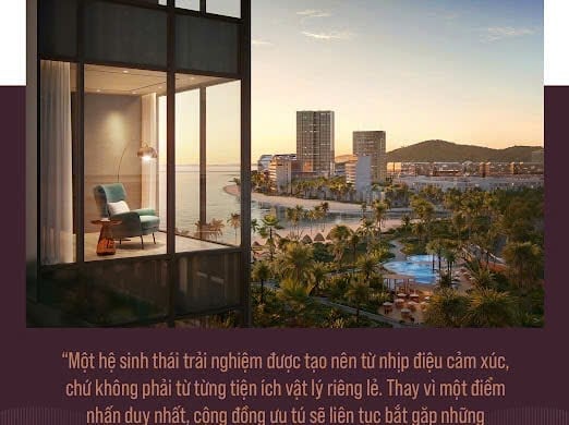 Hồ bơi trung tâm rộng 2.000m² cùng hệ sinh thái 45 tiện ích nghỉ dưỡng. Ảnh: Bim Group. 
