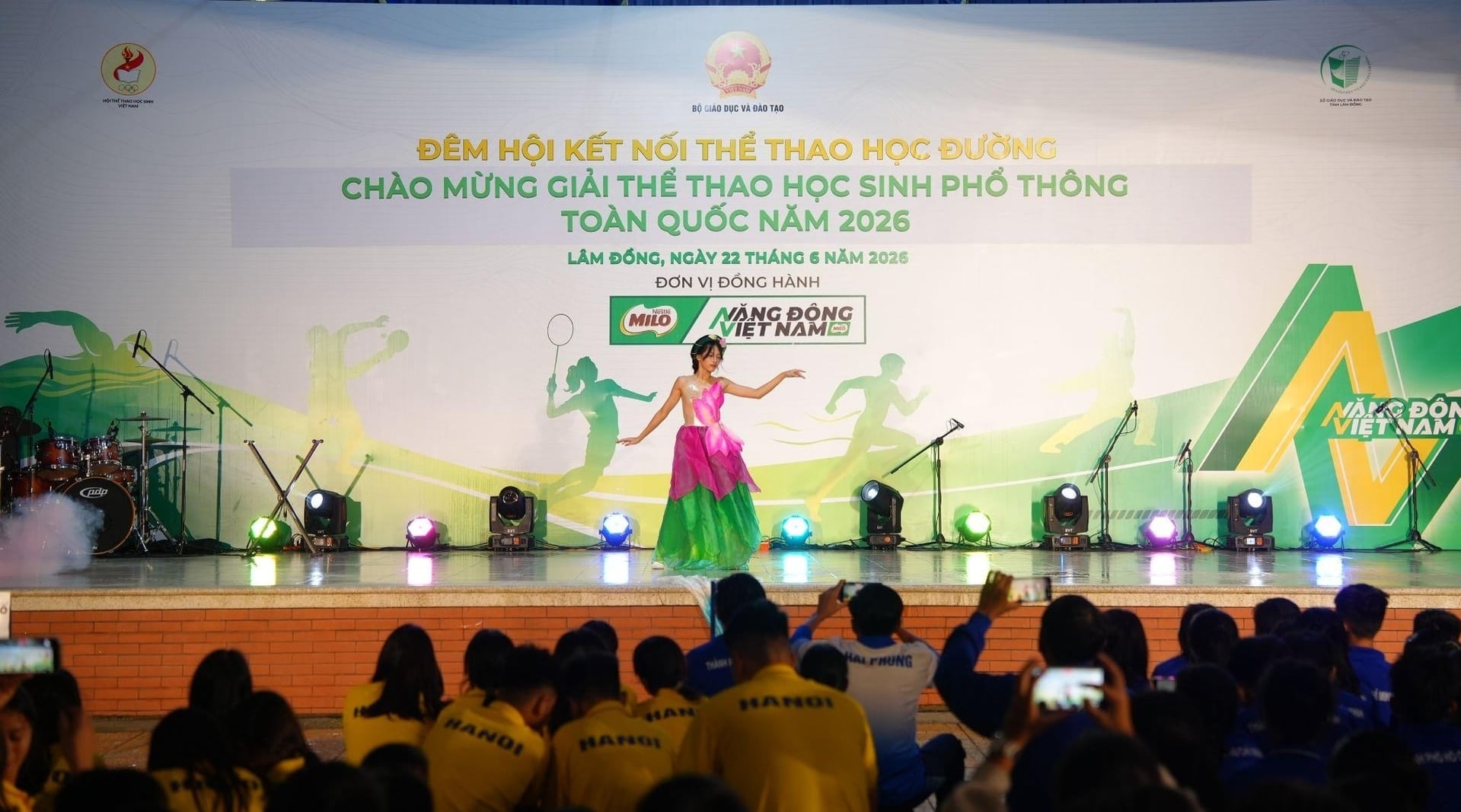 Một số hình ảnh tại đêm hội Gala chào mừng Giải Thể thao học sinh Phổ thông Toàn quốc. Ảnh: Nestlé MILO.