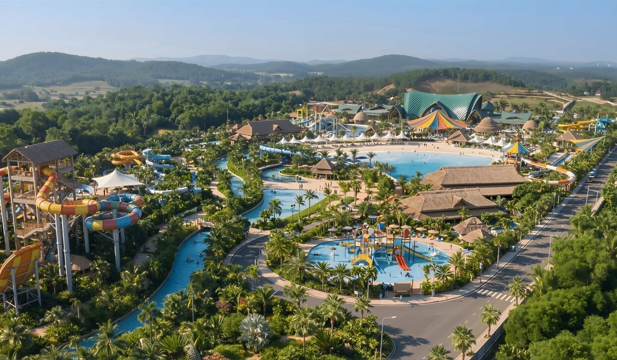 Cara Water Park quy mô 6,7ha kỳ vọng sẽ là điểm đến hút khách gia đình và giới trẻ. Ảnh: KN Cam Ranh.