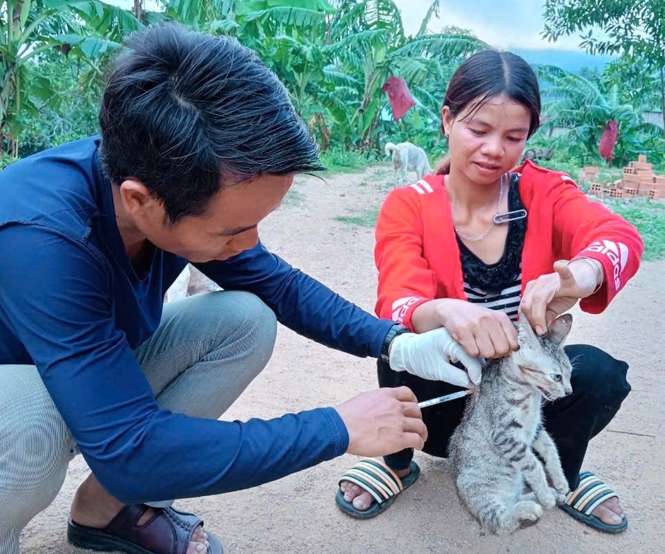 Có đội ngũ thú y cơ sở, công tác phòng, chống dịch bệnh trên đàn vật nuôi sẽ hiệu quả hơn. Ảnh: Tuấn Anh.