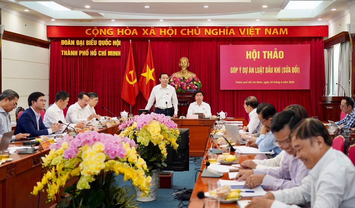 Hội thảo góp ý dự án Luật Dầu khí (sửa đổi) vừa diễn ra tại TP. Hồ Chí Minh. Ảnh: Petrovietnam.