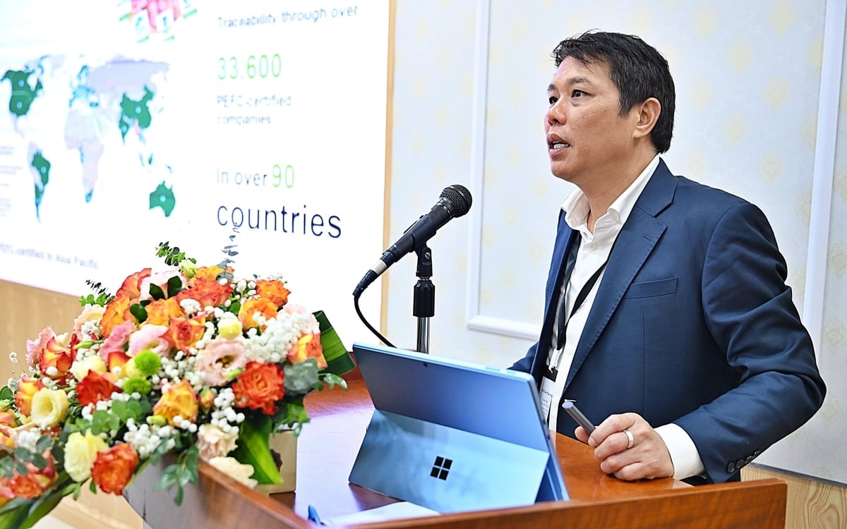 TS Vũ Tấn Phương, Giám đốc Văn phòng Chứng chỉ Quản lý rừng bền vững (VFCO). Ảnh: Bảo Thắng.