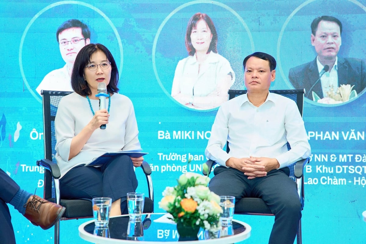 Bà Miki Nozawa nhấn mạnh vai trò của giáo dục trong hình thành nhận thức và hành động bảo vệ đại dương cho thế hệ trẻ. Ảnh: BTC. 