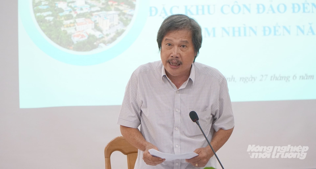 Ông Trần Thanh Bình: 'Côn Đảo cần một chiến lược dài hạn để phát huy hiệu quả các tiềm năng sẵn có'. Ảnh: Lê Bình.