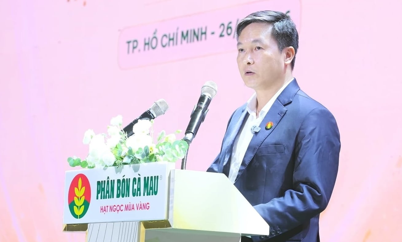 Tổng Giám đốc PVCFC Nguyễn Thanh Tùng phát biểu tại sự kiện. Ảnh: PVCFC.