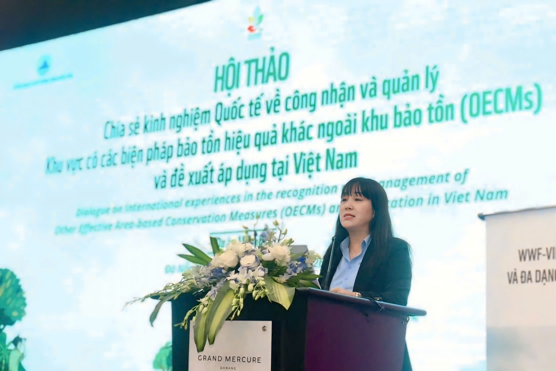 Bà Vũ Thị Bích Hậu, Phó Giám đốc Sở NN-MT TP. Đà Nẵng cho rằng, OECM mở ra cơ hội để chuyển từ tư duy 'khoanh vùng để bảo vệ' sang 'kết nối để cùng gìn giữ'. Ảnh: L.A.
