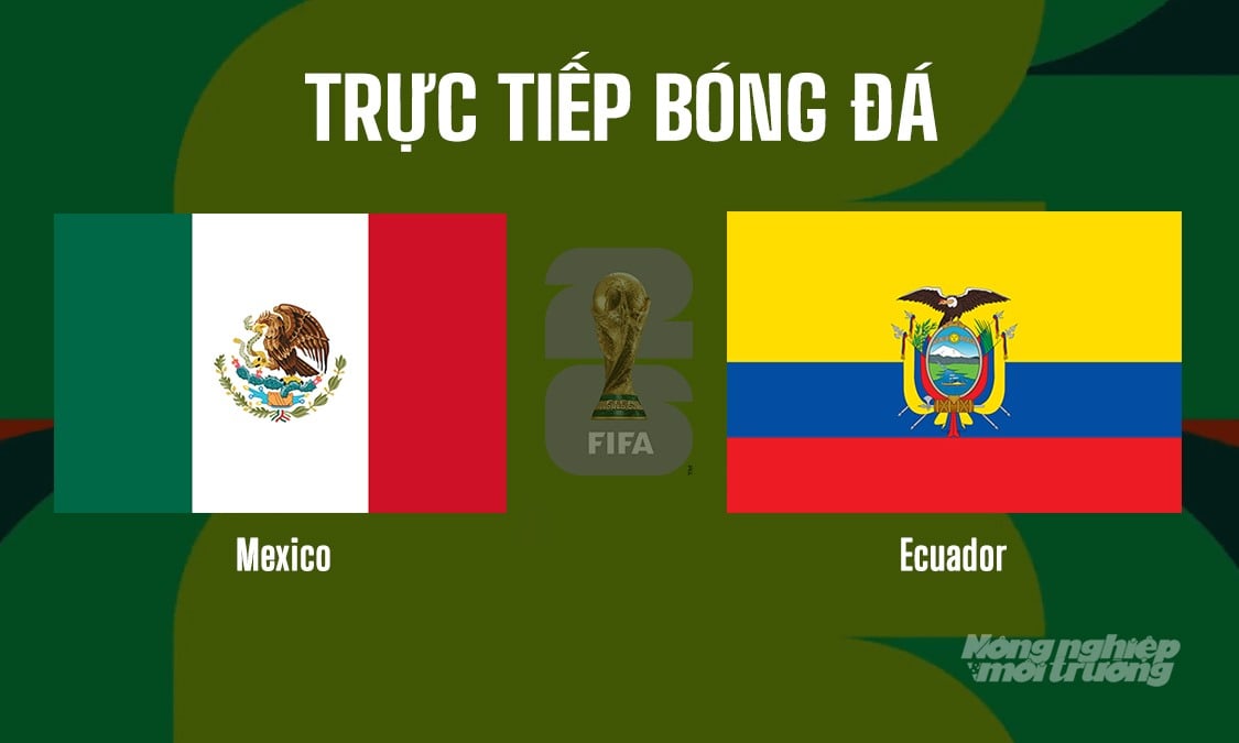 Trực tiếp bóng đá tại vòng 1/16 giải World Cup 2026 giữa Mexico vs Ecuador hôm nay 1/7/2026