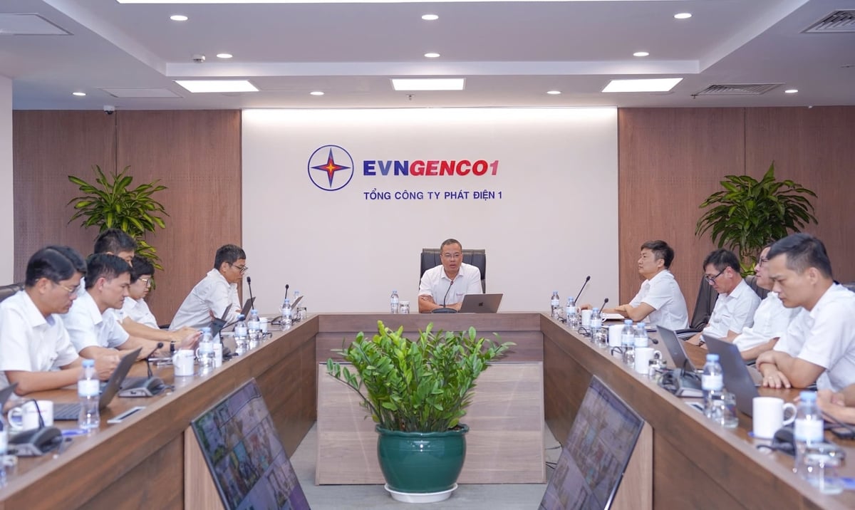 Tổng Giám đốc EVNGENCO1 Lê Hải Đăng chủ trì hội nghị sơ kết công tác 6 tháng đầu năm và triển khai nhiệm vụ các tháng cuối năm 2026 của EVNGENCO1. Ảnh: EVNGENCO1.