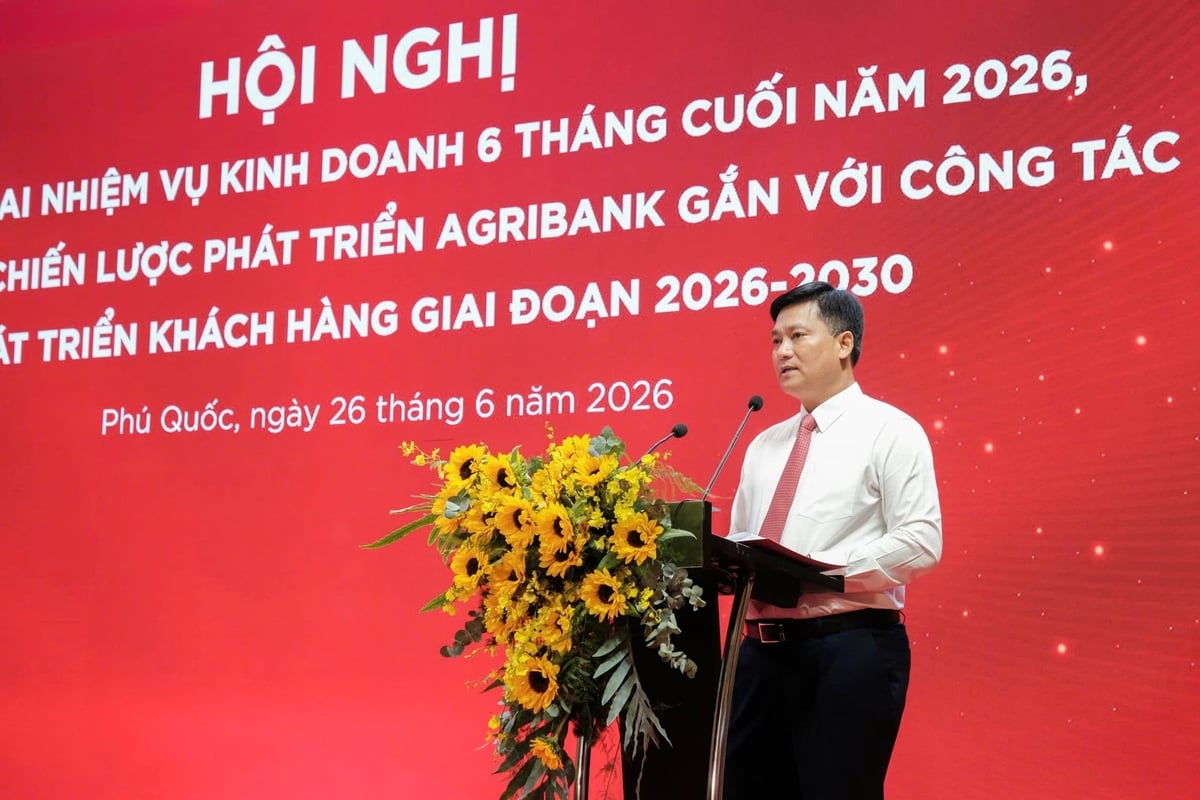 Ông Phạm Toàn Vượng, Thành viên HĐTV, Tổng Giám đốc Agribank phát biểu tại Hội nghị. Ảnh: Lại Hương