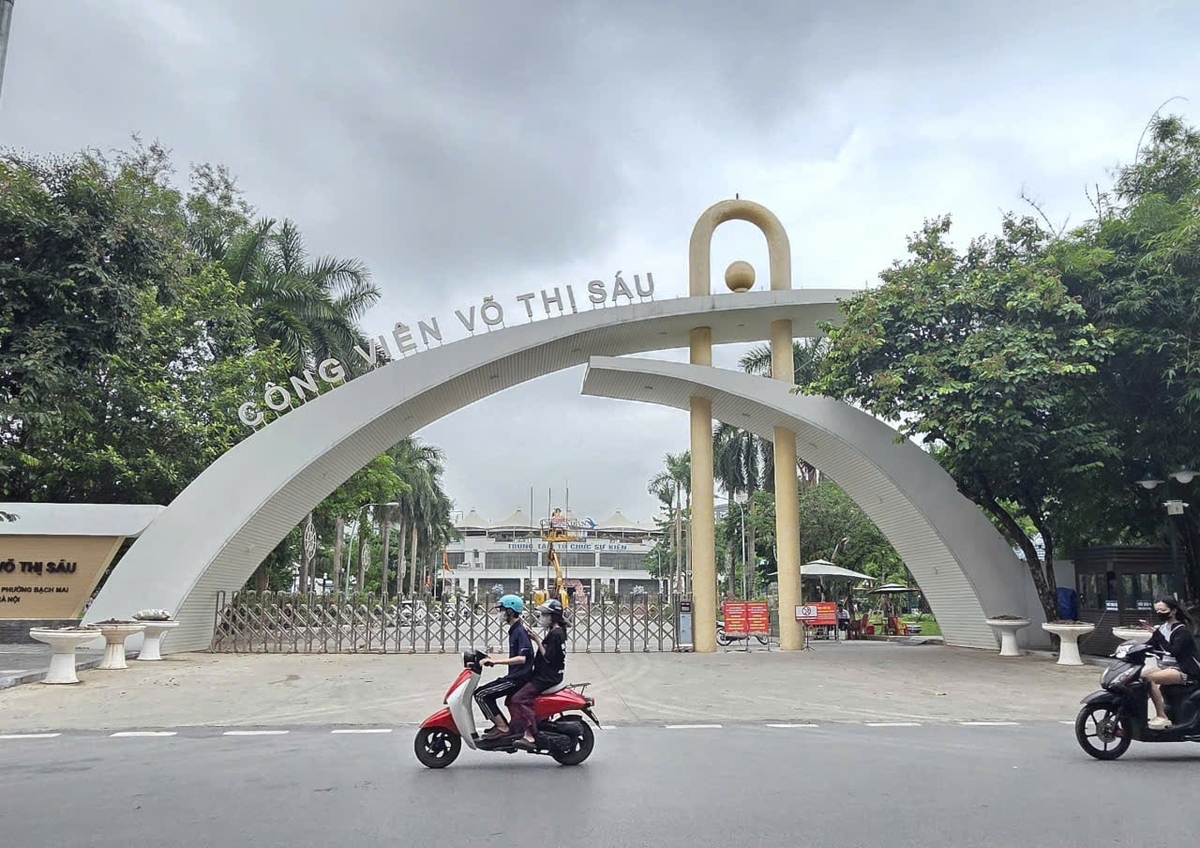 Hà Nội thu hồi đất thực hiện xây dựng hạ tầng kỹ thuật Công viên Võ Thị Sáu. Ảnh Xuân Vũ.